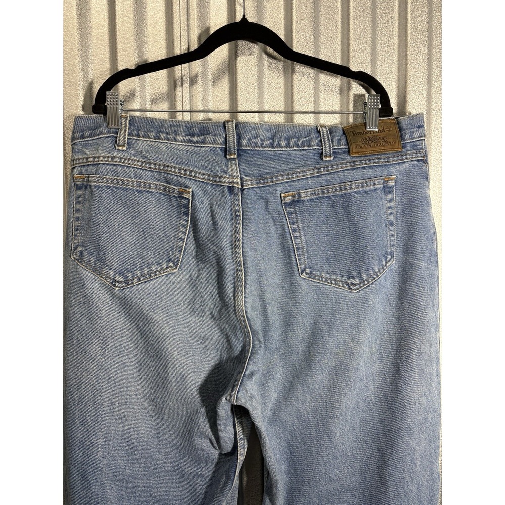Vintage Timberland Weathergear Men's Jeans 40x28 Blue Light Wash 90s Straight - Picture 5 of 8